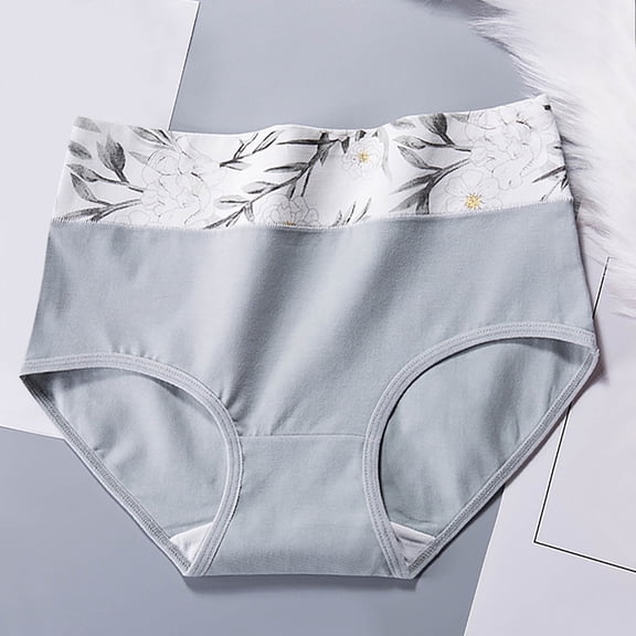 JUSLIO Ladies Underwear High Waisted Briefs No Show Underwear Butt Lifting Tummy Control Panties Green M