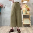 thumbnail image 1 of JUSLIO Linen Pants Women Casual High Waist Pockets Linen Sweatpants Comfortable Straight Leg Pants Yellow 2XL(US:), 1 of 6