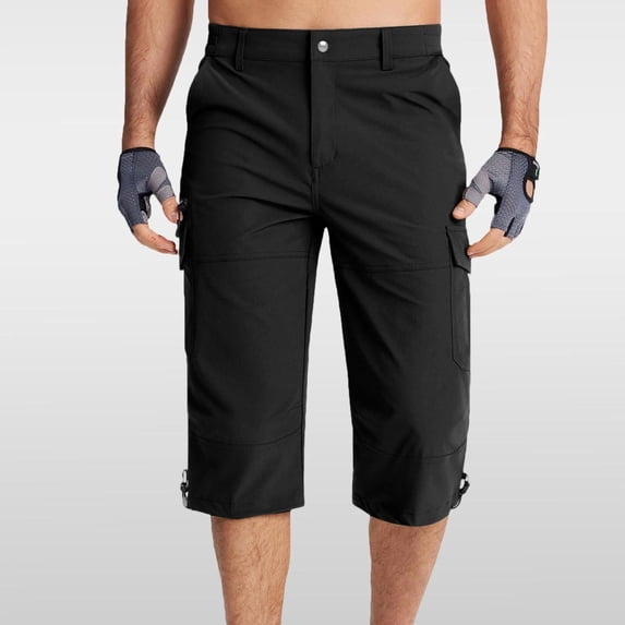 CIAKGIAF Men Shorts Cargo Shorts,Fashion Casual with Pockets 7 Inch Black with Pockets Shorts,Size XXL