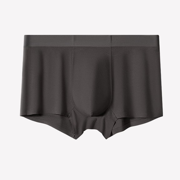 JUSLIO Mens Boxers Briefs Cotton Trunks Soft Comfortable Breathable Underwear Gray XXL