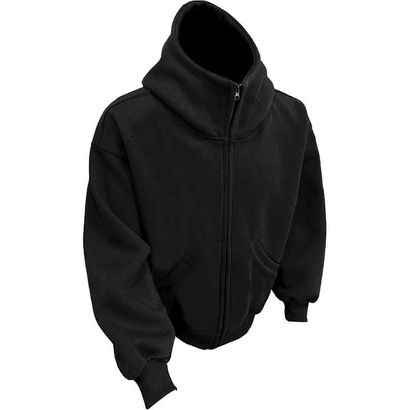 JUSLIO Mens Coats Solid Color Loose Casual Solid Color Block Fashion Long Sleeve Outdoor Coat Black XL