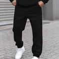 thumbnail image 1 of JUSLIO Mens Pants Elastic Waist Joggers Comfortable Sweatpants with Pockets Outdoor Workout Business Casual Sweatpants Black S, 1 of 5