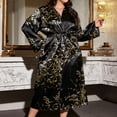 thumbnail image 1 of JUSLIO Nightgowns for Women Floral Print Robes Long Sleeve Pajama Classic Collar Sleepwear Silk Nightgown Sleep Dress Nightgowns Loungewear, 1 of 5