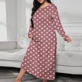 thumbnail image 1 of JUSLIO Nightgowns for Women Graphic Print Loungewear Long Sleeve Robes Round Collar Pajama Pink Sleepwear Nightgowns Nightgown Sleep Dress, 1 of 6