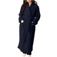 thumbnail image 1 of JUSLIO Nightgowns for Women Solid Robes Long Sleeve Pajama Classic Collar Sleepwear Plush Nightgown Sleep Dress With Pockets Loungewear, 1 of 3