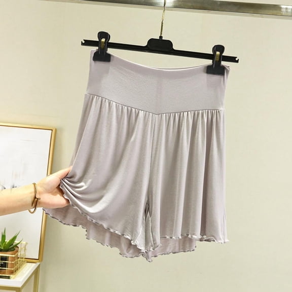 JUSLIO Pajama Pants for Women Comfortable Casual High Waist Loungewear Beige M