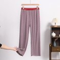 thumbnail image 1 of JUSLIO Pajama Pants for Women Comfortable Striped Casual Loungewear Red 7XL, 1 of 3