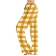 thumbnail image 1 of JUSLIO Pajamas Pajama Pants for Women Warm Regular Fit Elastic Waist Comfortable Print Lounge Pajama Pants Yellow 4X-Large, 1 of 4