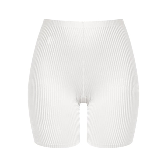 JUSLIO Panties for Women Comfortable Boxer Briefs High Waisted Soft Breathable Underwear White M