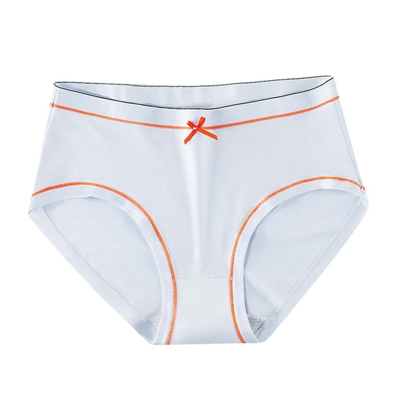 JUSLIO Panties for Women Comfortable Briefs Breathable Soft Solid Color Underwear Blue XL