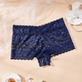 thumbnail image 1 of JUSLIO Panties for Women Lace Trunks High Waisted Comfortable Soft Plus Size Underwear Blue XXXL, 1 of 4
