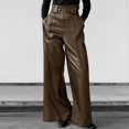 thumbnail image 1 of JUSLIO Pants for Women Comfortable Casual High Waist Bell-bottoms Brown XL, 1 of 4