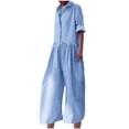 thumbnail image 1 of JUSLIO Pants for Women Drawstring Wide-leg Pants Striped Sweatpants with Pockets Outdoor Workout Business Casual Sweatpants Blue L, 1 of 5