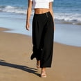 thumbnail image 1 of JUSLIO Pants for Women Ice Silk Comfort Waist Elastic Waist with Pockets Fashion Casual Straight Pants, 1 of 6