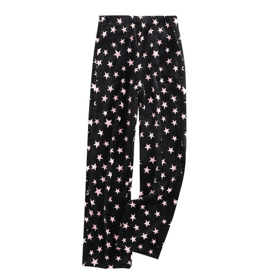 JUSLIO Pants for Women Pajama Pants Flannel Comfortable Loose Casual with Pockets Pajama Pants L