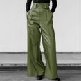 thumbnail image 1 of JUSLIO Pants for Women Comfortable High Waist Casual Bell-bottoms Green L, 1 of 4