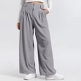 thumbnail image 1 of JUSLIO Pants for Women Comfortable High Waist Casual Wide Leg Pants Gray S, 1 of 9