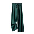 thumbnail image 1 of JUSLIO Pants for Women Comfortable Lace-up Casual Sweatpants Wide leg Pants Green M, 1 of 8