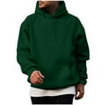 thumbnail image 1 of JUSLIO Plus Size Mens Hoodies Hooded Solid Sweatshirts Everyday Long Sleeve Pullover Comfortable Sweatshirts, 1 of 5