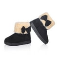 thumbnail image 1 of JUSLIO Shoes for Girls Boots for Girls Soft Sole Snow Boots Bow (Toddler/Little Kid/Big Kid) Shoes 21(US:6.5) Black, 1 of 4