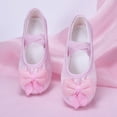 thumbnail image 1 of JUSLIO Shoes for Girls Soft Sole Bow Dance Shoes Comfort (Toddler/Little Kid/Big Kid) Ballet Flats 28(US:11) Red, 1 of 7
