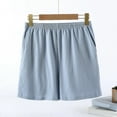 thumbnail image 1 of JUSLIO Shorts for Women,Athletic with Pockets Lounge Stretchy Cotton ,Light Blue,Size XL, 1 of 6