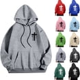 thumbnail image 1 of JUSLIO Sweatshirts for Men Hooded Graphic Hoodies Pullover Comfortable Everyday Long Sleeve Sweatshirts, 1 of 8