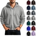 thumbnail image 1 of JUSLIO Sweatshirts for Men,Long Sleeve with Pockets Full Zip Hoodies Drawstring Hooded Sweatshirts, 1 of 7