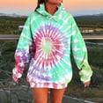 thumbnail image 1 of JUSLIO Sweatshirts for Women Hooded Tie Dye Hoodies Long Sleeve Casual Comfortable Everyday Sweatshirts, 1 of 5