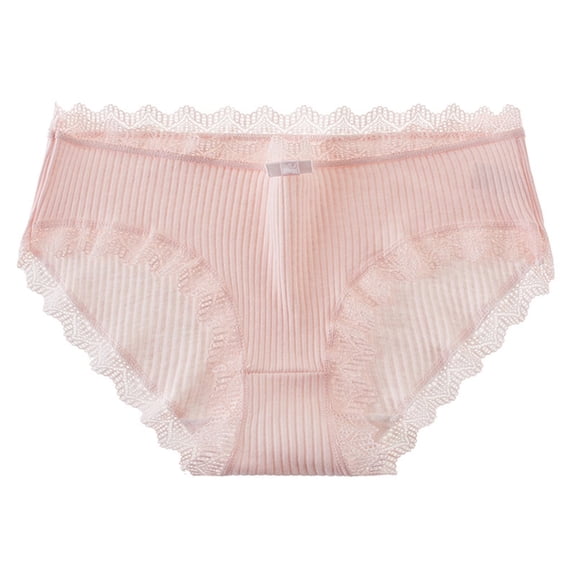 JUSLIO Underwear for Women Cotton Briefs Breathable Soft Comfortable Panties Pink L