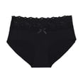 thumbnail image 1 of JUSLIO Underwear for Women Lace Briefs No Show Underwear Comfortable Soft Panties Black L, 1 of 2