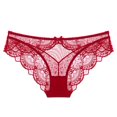 thumbnail image 1 of JUSLIO Underwear for Women Lace Briefs Soft Comfortable Breathable Panties Red XL, 1 of 2