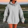 thumbnail image 1 of JUSLIO Waffle Womens Shirts Cotton Hoodies Sweatshirts with Pockets Long sleeve Sweatshirts Gray M, 1 of 5