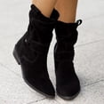 thumbnail image 1 of JUSLIO Winter Boots for Women,Mid Calf Boots Solid Color Zipper Fashion Casual Comfort Low Heels Womens Boots, 1 of 9