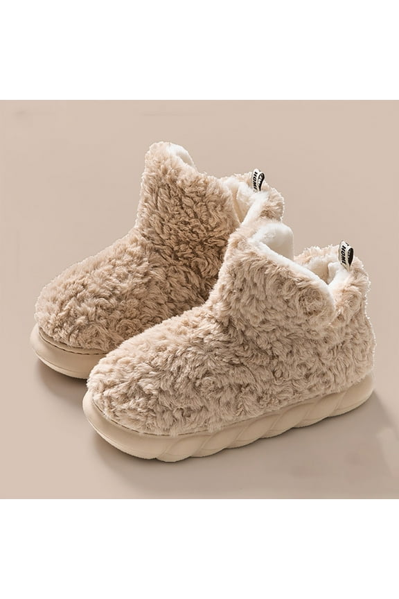 Winter Boots for Women Platform Boots Solid Color Snow Boots for Women Fashion Casual Slip On Comfort Fleece Womens Boots