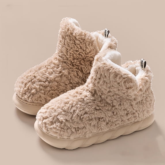 JUSLIO Winter Boots for Women,Platform Boots Solid Color Snow Boots for Women,Fashion Casual Comfort Fleece Womens Boots