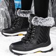 thumbnail image 1 of JUSLIO Winter Boots for Women,Warm Fleece Solid Color Snow Boots for Women,Fashion Casual Comfort Lightweight Boots, 1 of 5