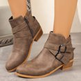 thumbnail image 1 of JUSLIO Women Boots,Low Heel Knee High Boots Fashion Solid Color Casual Dress Boots Round Toe Fashionable Vintage Winter Fall Boots, 1 of 9