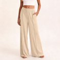 thumbnail image 1 of JUSLIO Women Pants Drawstring Elastic Waist with Pockets Fashion Casual Pants, 1 of 6