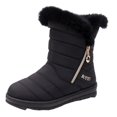 thumbnail image 1 of JUSLIO Womens Boots,Flat Boots Womens Snow Boots Ankle Boots Round Toe Comfort Mid Calf Boots, 1 of 4