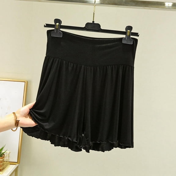 JUSLIO Womens Pajama Pants Comfortable Casual High Waist Loungewear Black 2XL