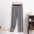 thumbnail image 1 of JUSLIO Womens Pajama Pants Comfortable Casual Striped Loungewear Black 2XL, 1 of 3