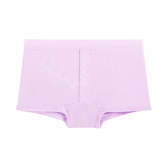 JUSLIO Womens Panties Cotton Boxer Briefs Comfortable Breathable Soft Underwear Purple M