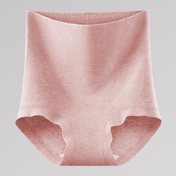 JUSLIO Womens Panties Cotton Briefs High Waisted Soft Breathable Underwear Pink L