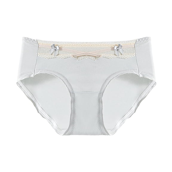 JUSLIO Womens Panties Cotton Briefs Soft Comfortable Breathable Underwear Gray L