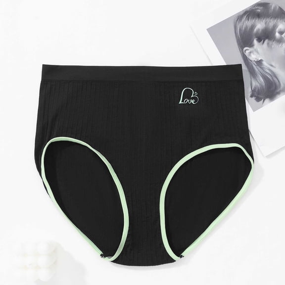 JUSLIO Womens Panties High Waisted Briefs No Show Underwear Butt Lifting Tummy Control Underwear Green XXXL