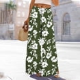 thumbnail image 1 of JUSLIO Womens Pants Casual Pockets Drawstring Comfortable Wide Leg Pants Green L, 1 of 8