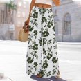thumbnail image 1 of JUSLIO Womens Pants Casual Pockets Drawstring Comfortable Wide Leg Pants Green L, 1 of 8