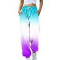 thumbnail image 1 of JUSLIO Womens Pants High Waist Drawstring Joggers Color Block Sweatpants Comfortable Outdoor Workout Business Casual Sweatpants Multicolor L, 1 of 4
