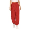 thumbnail image 1 of JUSLIO Womens Pants Joggers Comfortable Solid Sweatpants Outdoor Workout Business Casual Sweatpants Red L, 1 of 6